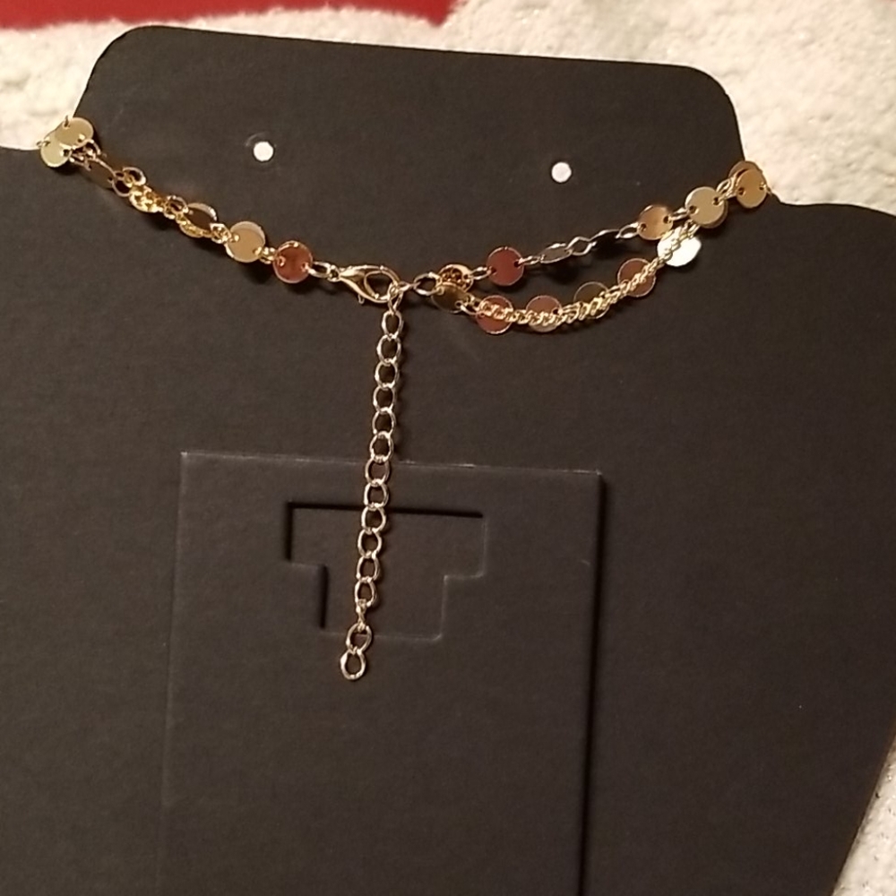 Tri layer gold necklace - Picture 3 of 3